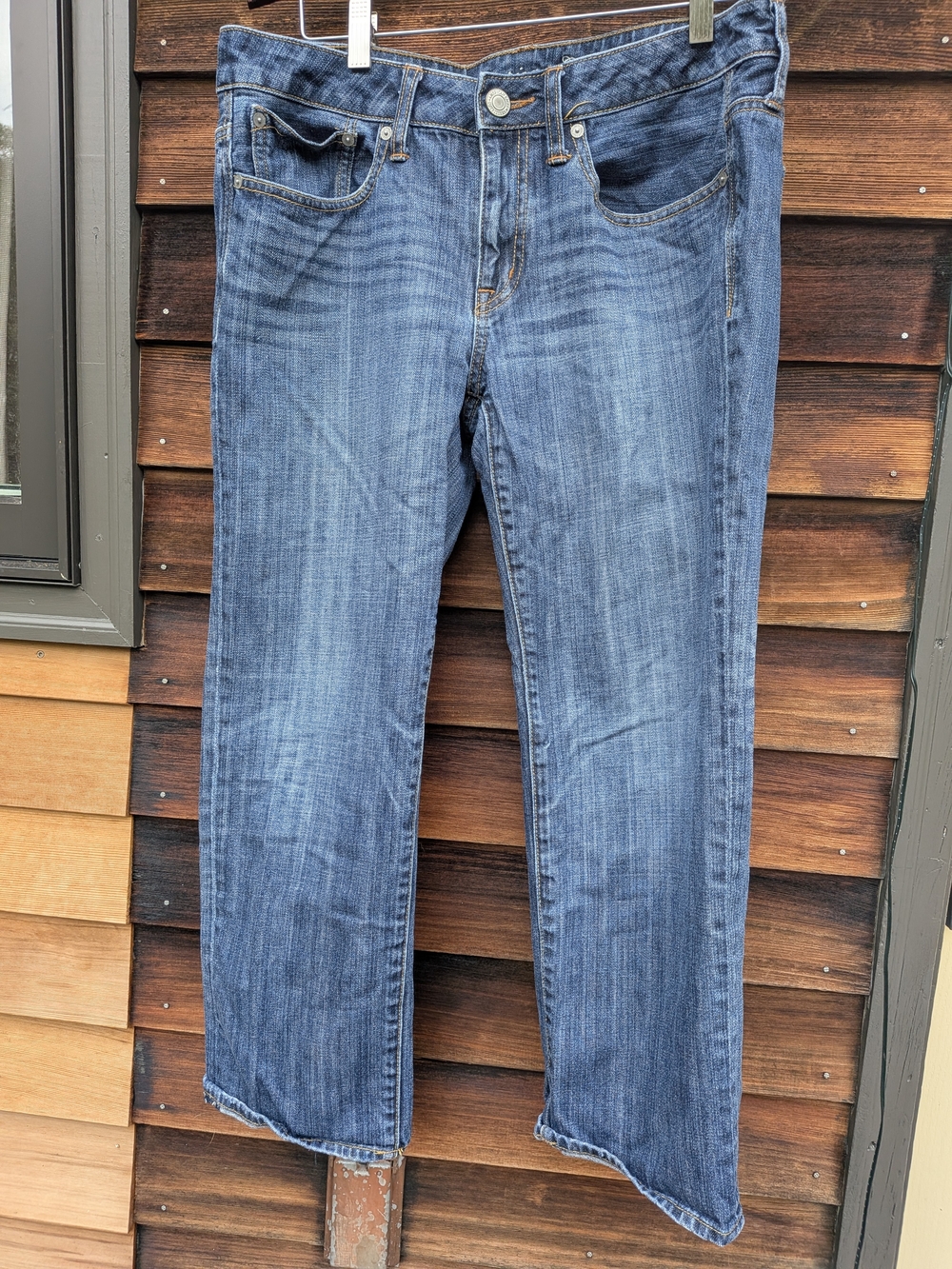 American eagle boyfriend size 8 Blue Denim Jeans - Classic Straight Leg